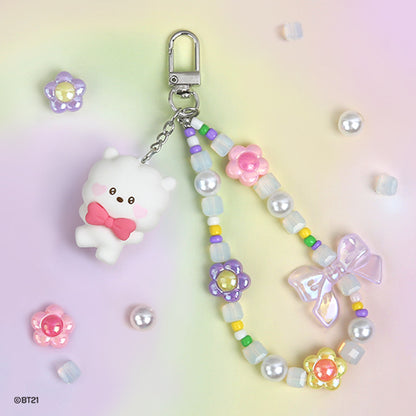 BTS BT21 Monopoly Beads Strap Keyring