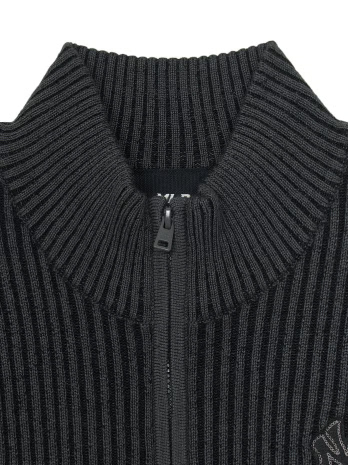 [Karina Pick] 25FW MLB Women's Basic Vintage Lip Zip-Up Cardigan