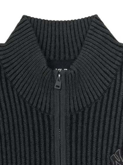 [Karina Pick] 25FW MLB Women's Basic Vintage Lip Zip-Up Cardigan