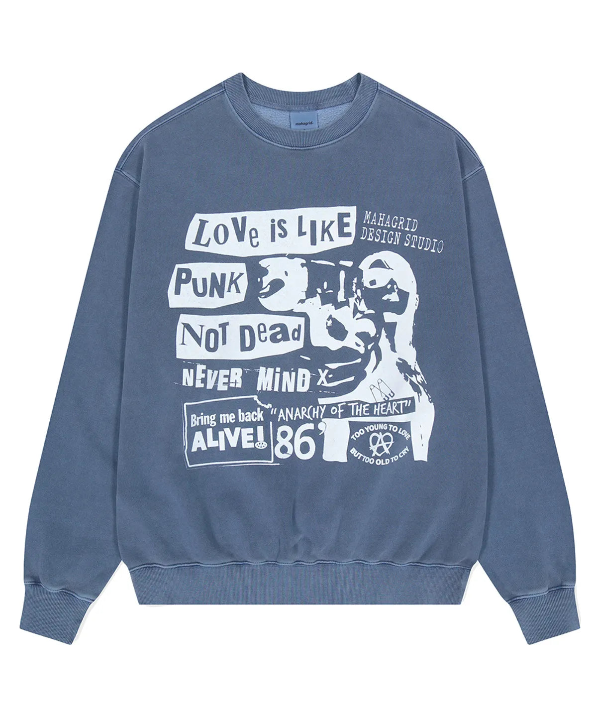 [Seventeen Mingyu Worn] Mahagrid Love Punk Pigment Sweatshirt