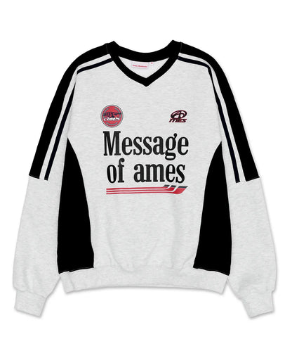 [Seventeen Jeonghan worn] Ames V Neck Uniform Sweatshirt