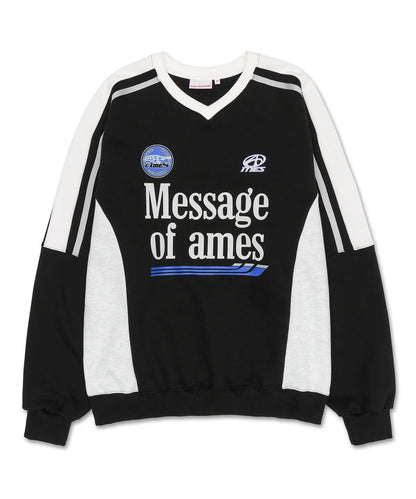 [Seventeen Jeonghan worn] Ames V Neck Uniform Sweatshirt