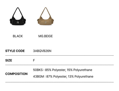 [Aespa Karina Pick] 26FW MLB Vintage Street Studded Hobo Bag