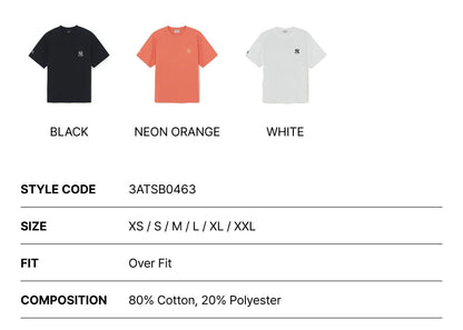 [Aespa Karina Pick 26 Summer] MLB Basic Simple Street Logo Oversized Short Sleeve T-shirt