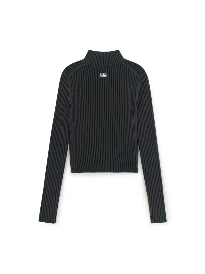 [Karina Pick] 25FW MLB Women's Basic Vintage Lip Zip-Up Cardigan