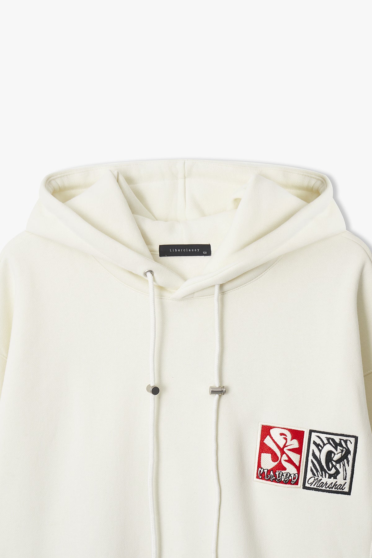 [Cha Eun Woo Worn] Liber Classy Ivory Back Print Artwork Hooded T-Shirt