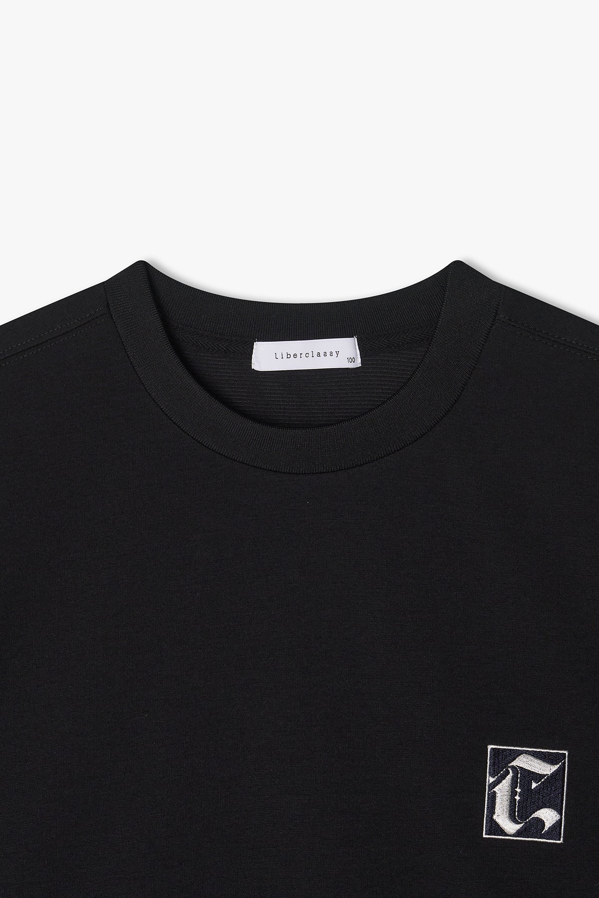 [Cha Eun Woo Worn] Liber Classy  Black Tornado Flower Artwork Half T-Shirt