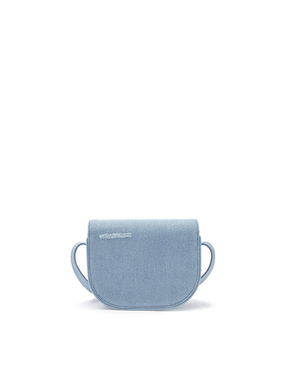 [Aespa Karina Pick] MLB  Lettering Vintage Denim Crossbody Bag