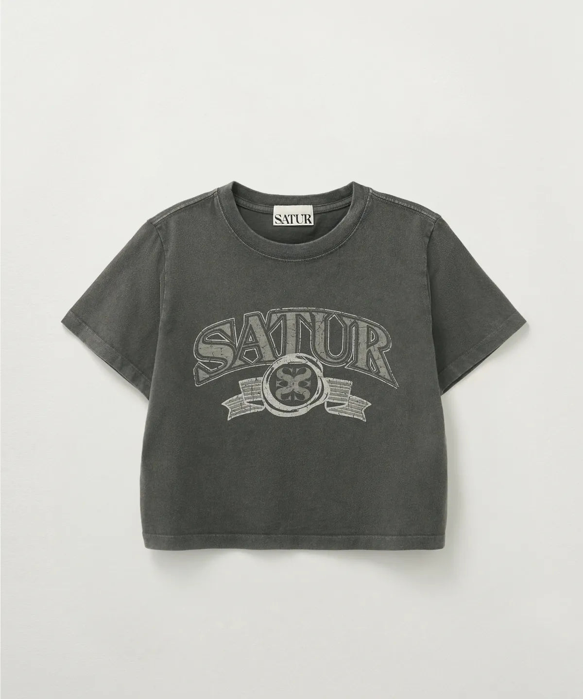 [Park Gyu-young Pick] Satur Arch Logo Pigment Washed Short Sleeve T-Shirt