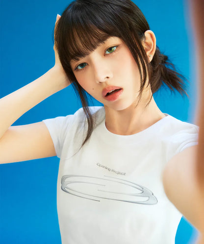 [Ive Rei Pick] Opening Project W Cropped Symbol T Shirt - 3D