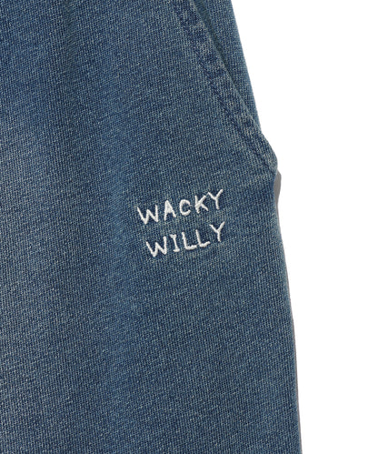 [Aespa Giselle's Wear] WACKY WILLY Women's Denim Washed Crop Hooded Zip-Up / Cargo Pants