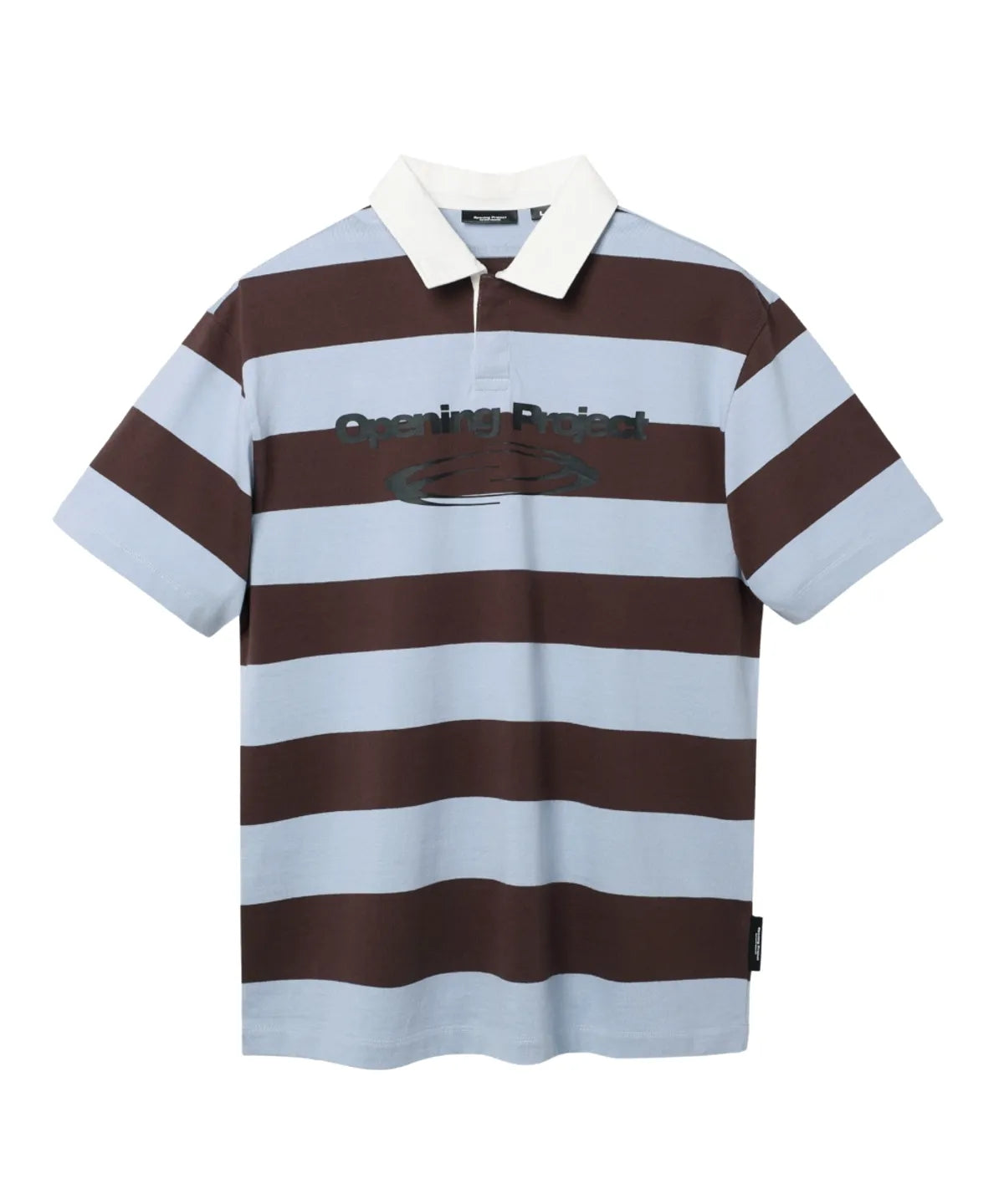 [Ive Rei Pick] Opening Project Identity Stripe Collar Half T Shirt
