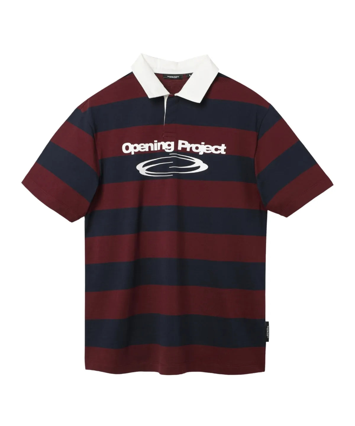[Ive Rei Pick] Opening Project Identity Stripe Collar Half T Shirt