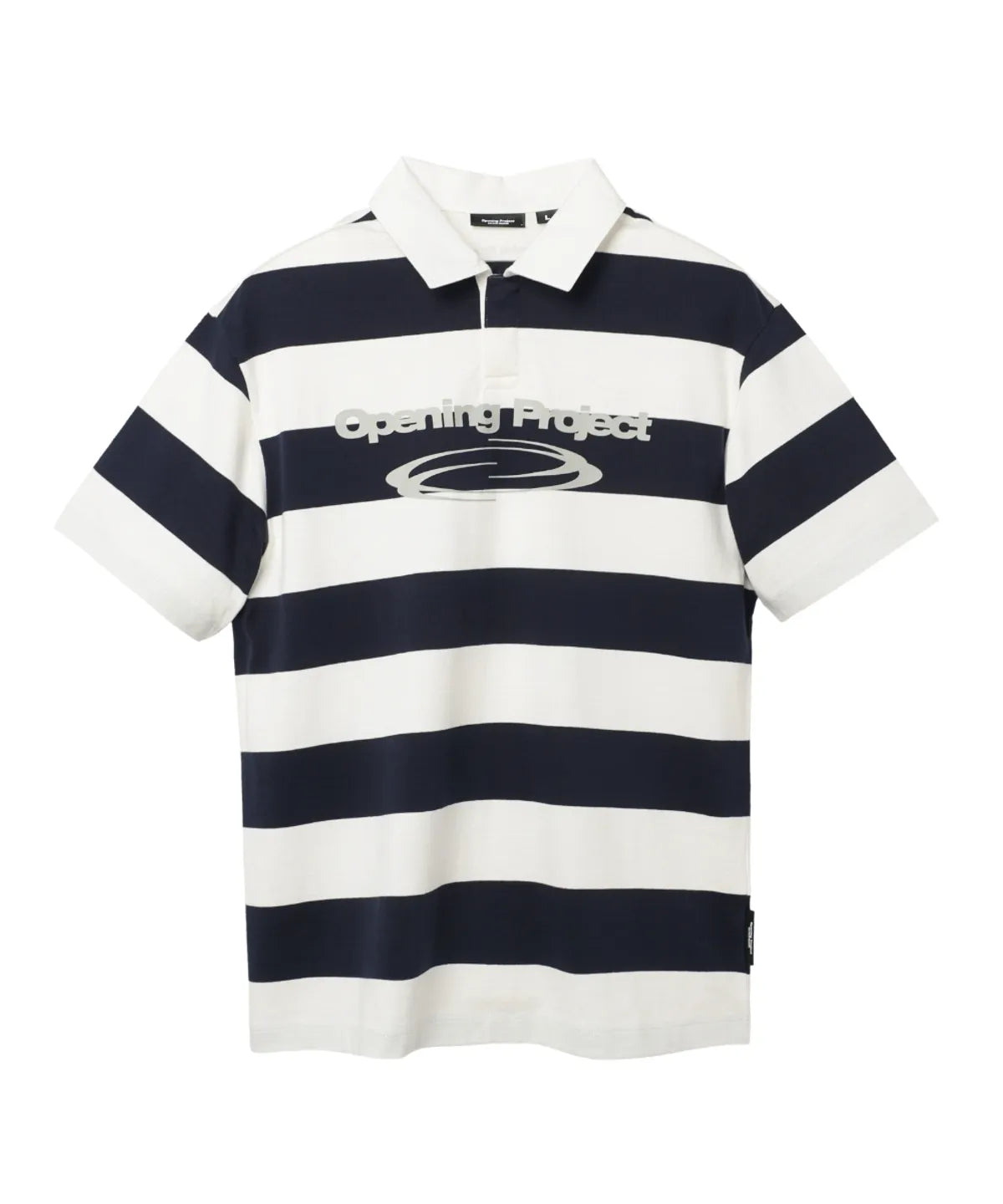 [Ive Rei Pick] Opening Project Identity Stripe Collar Half T Shirt