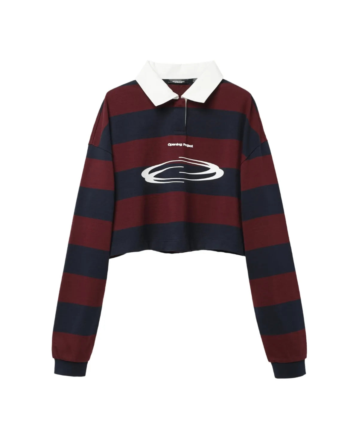 [Ive Rei Pick] Opening Project W Identity Stripe Collar T-Shirt