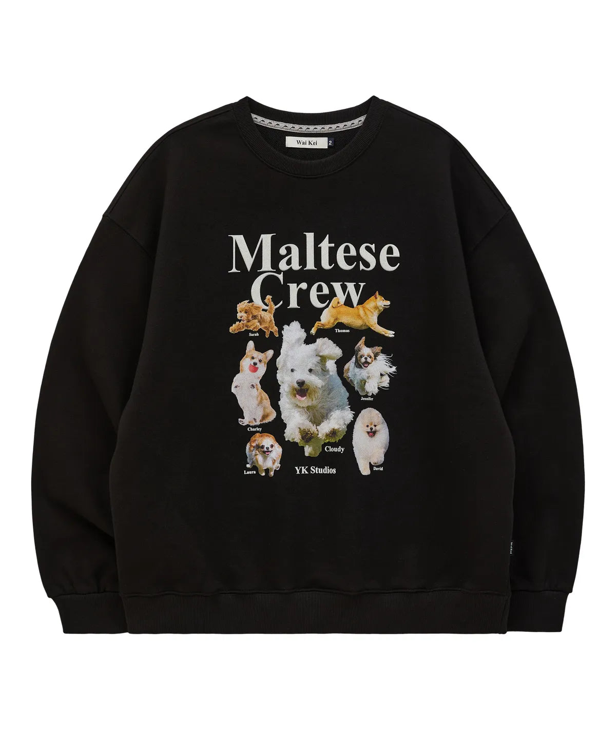 [Lesserafim Chaeyeon Worn] Wai Kei Maltese Crew Sweatshirts