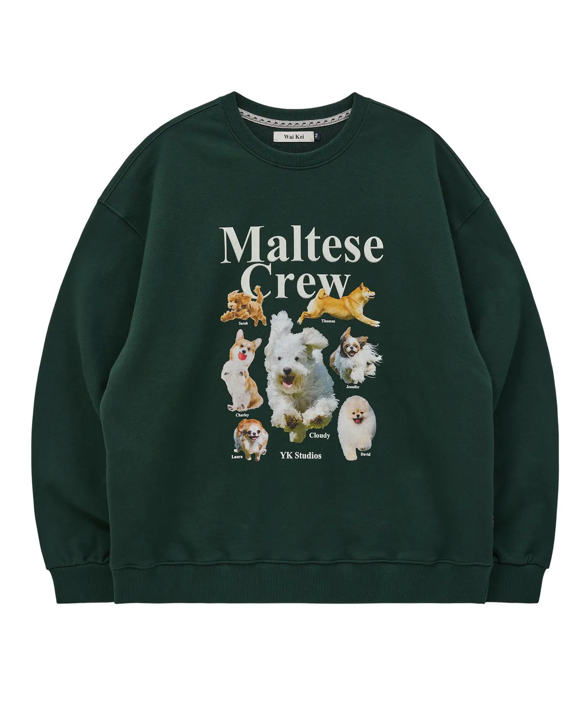 [Lesserafim Chaeyeon Worn] Wai Kei Maltese Crew Sweatshirts