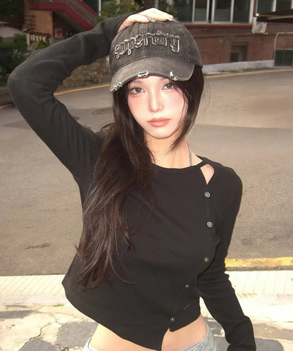 [Illit Moka Worn] Superdry Vintage Washed Denim Ball Cap Black