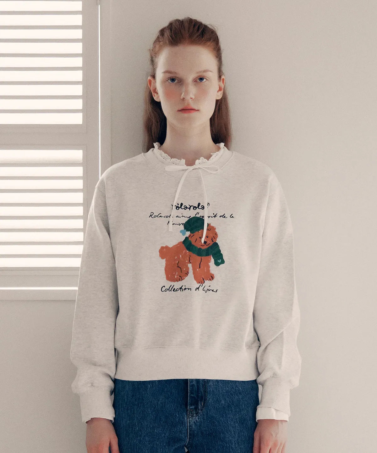 [Ive Wonyoung Worn] RolaRola Beanie Puppy Sweatshirt