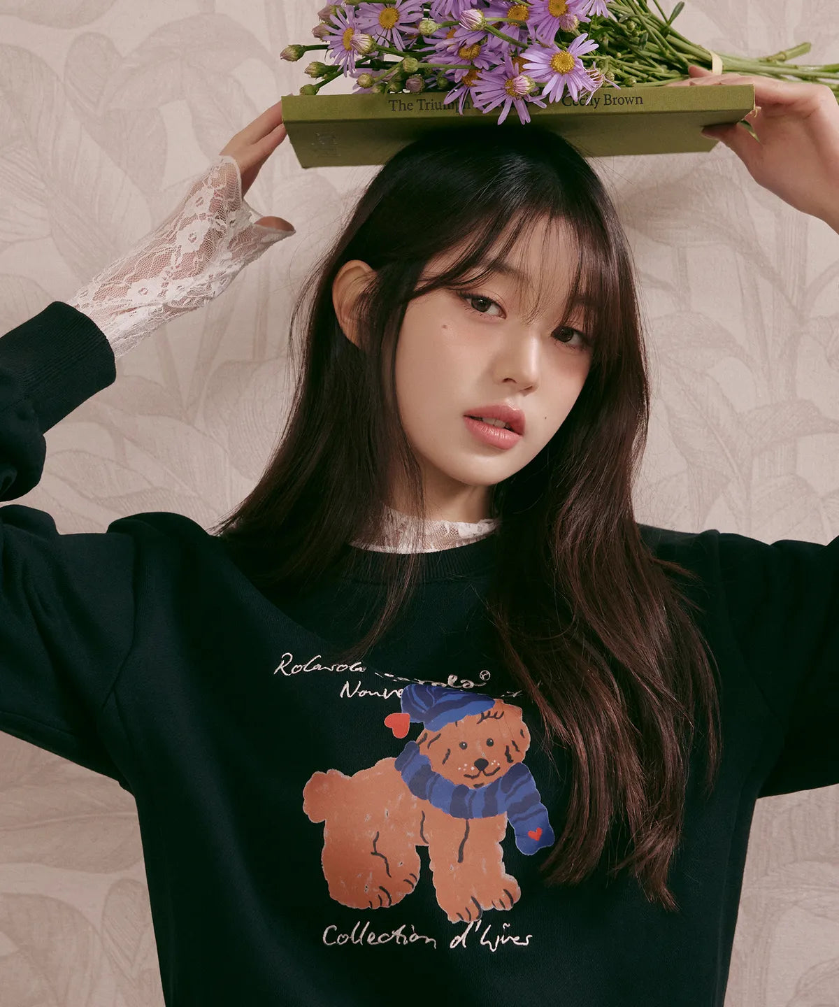 [Ive Wonyoung Worn] RolaRola Beanie Puppy Sweatshirt
