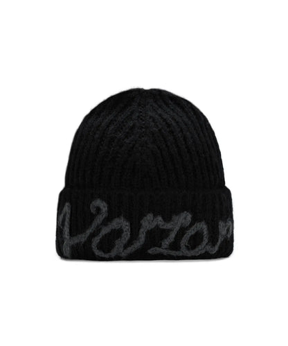 [NCT WISH Ryo Worn] VARZAR Handle Logo Beanie Black