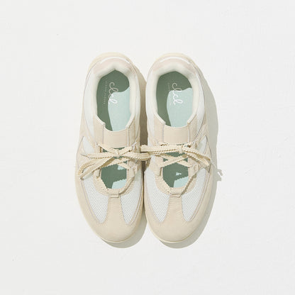 CLCL [CLEVER CLOGER] - Nudge Lace Up Sneakers (Beige)
