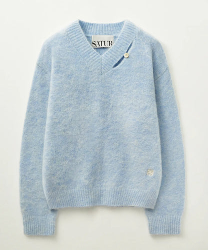 [Riize Pick] 25FW Satur Essen Two-Tone Mohair Pullover Knit