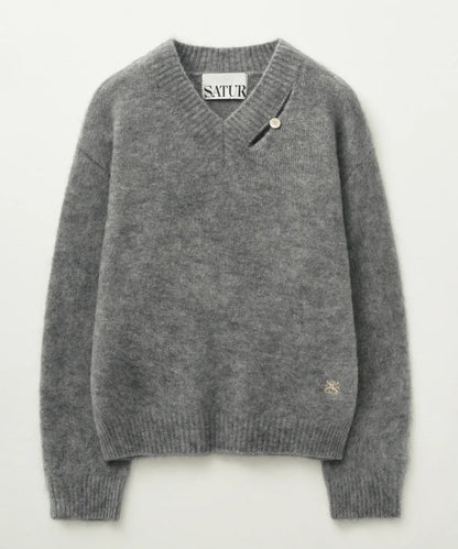 [Riize Pick] 25FW Satur Essen Two-Tone Mohair Pullover Knit
