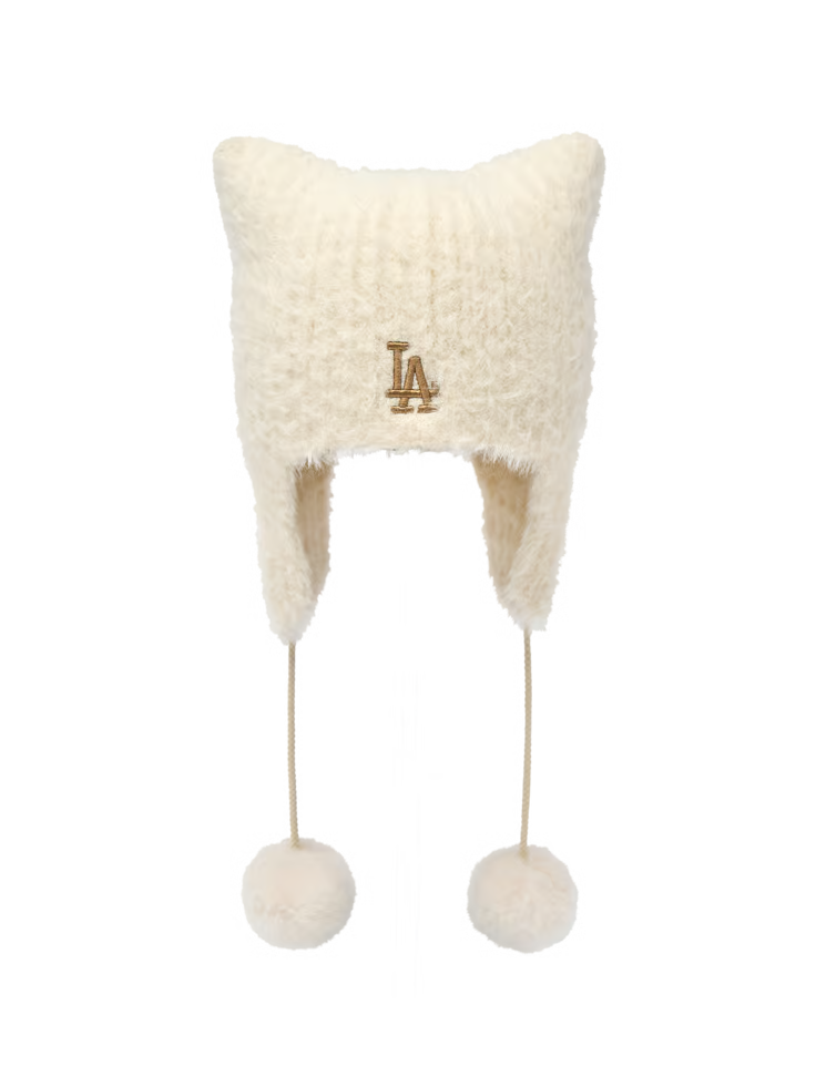 MLB 26FW Fur Meow Earflap Beanie