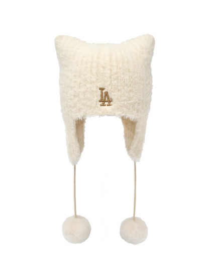 MLB 26FW Fur Meow Earflap Beanie