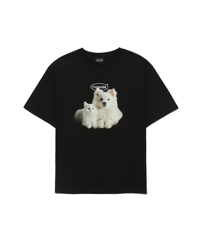 [Straykids BangChan Worn] Itzavibe Cat&Dog Friends T-Shirt