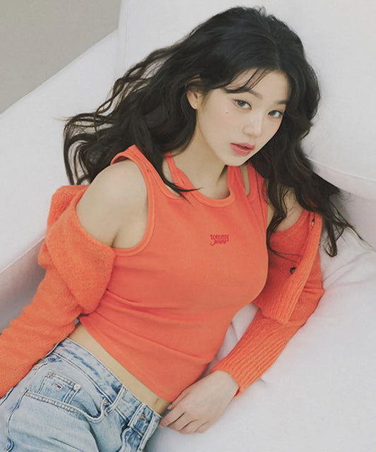 [Ive Wonyoung Pick] Tommy Jeans Stretch Rib Tank Top
