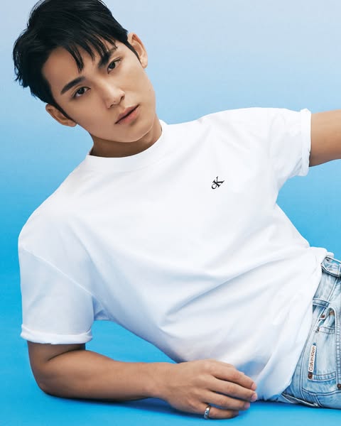 [Rowoon  & SVT Mingyu Worn] Calvin Klein Jeans Men's relaxed fit archive logo short sleeve t-shirt