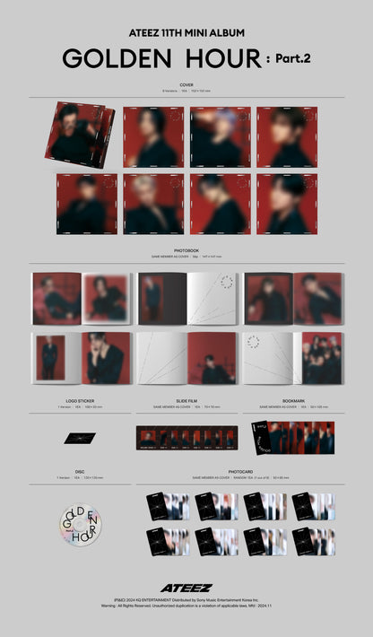 ATEEZ - 11TH MINI ALBUM GOLDEN HOUR : Part.2 DIGIPACK VERSION