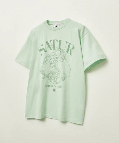 Seventeen Jeonghan and Gyu-young PIck Satur Capri Citron Drawing Summer Graphic Short Sleeve T-Shirt Resort