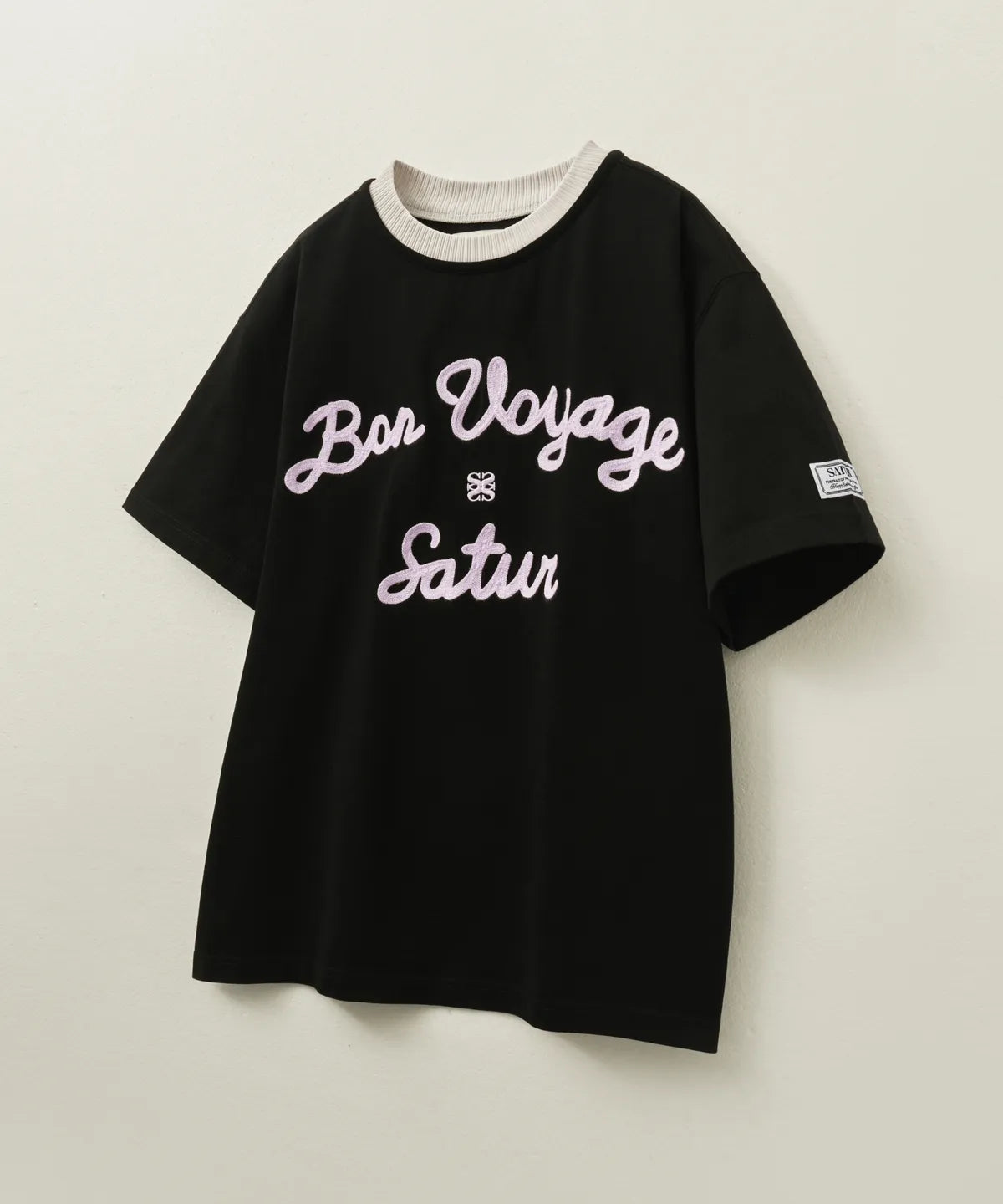 [Kpop Fave Pick] Satur Logo Embroidered Voyage Short Sleeve T-Shirt