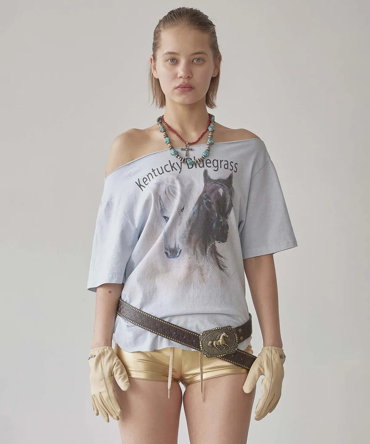 [Aespa Winter Worn] SCULPTOR Sheriff Cut Out Tee