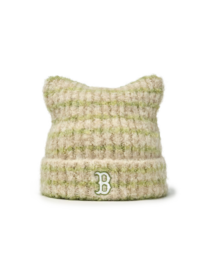 [Aespa Karina & TWS Pick] MLB Striped Meow Beanie New York Yankees