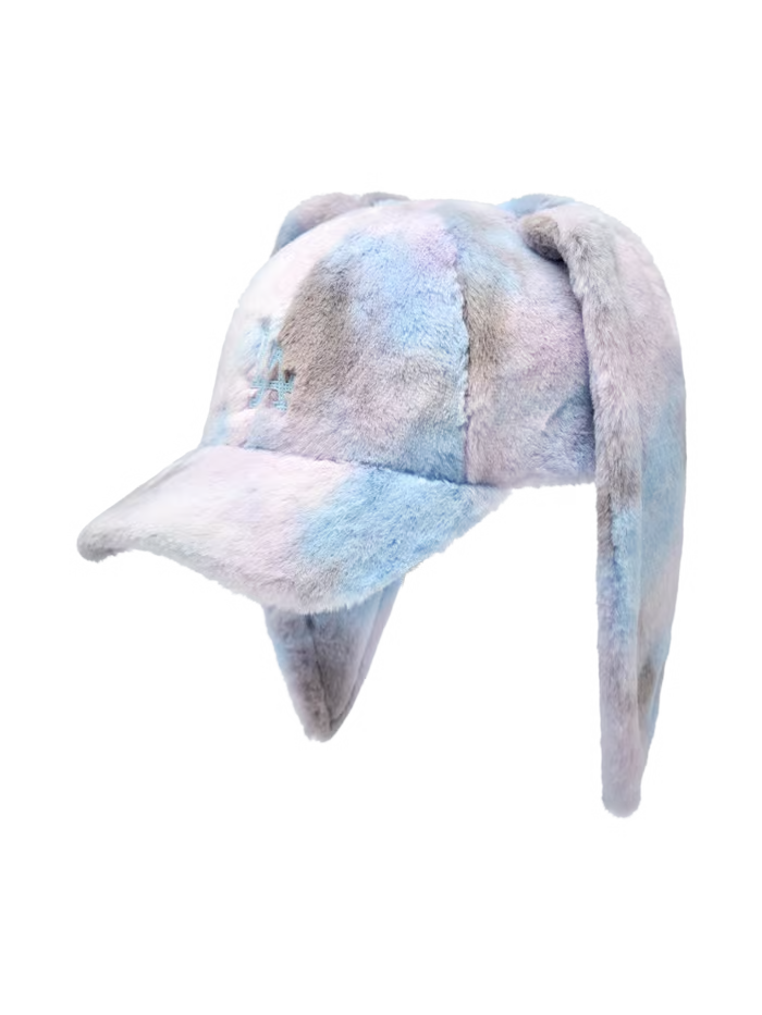 [RESCENE X MLB] 26FW Bunny Colorful Fur Unstructured Ball Cap