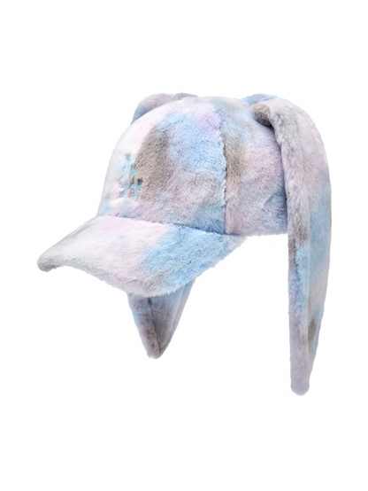 [RESCENE X MLB] 26FW Bunny Colorful Fur Unstructured Ball Cap