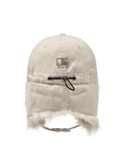 [Aespa Karina Pick] MLB Vintage Fur Earflap Cap New York Yankees