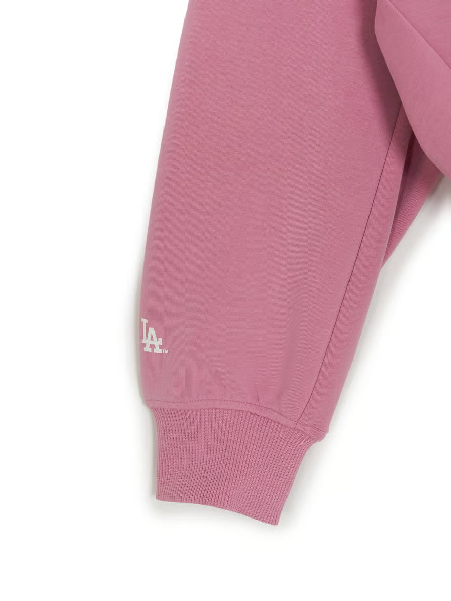 [Ive Gaeul Worn] MLB Women's Basic V-Neck Semi-Crop Sweatshirt LA Dodgers