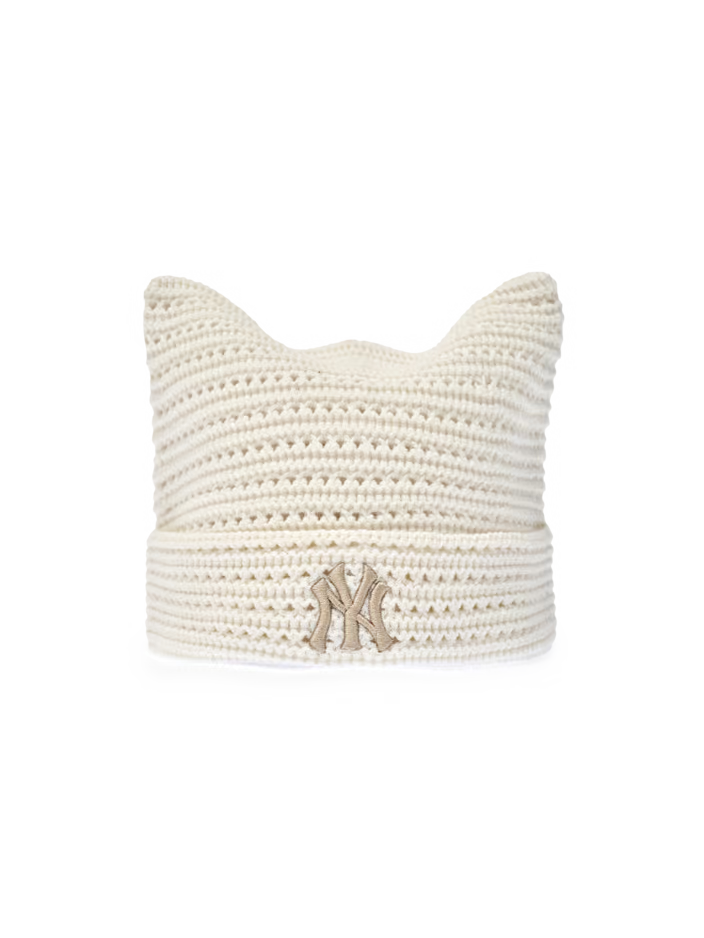 [Aespa Karina Pick] 26SS MLB Summer Crochet Meow Beanie Boston Red Sox