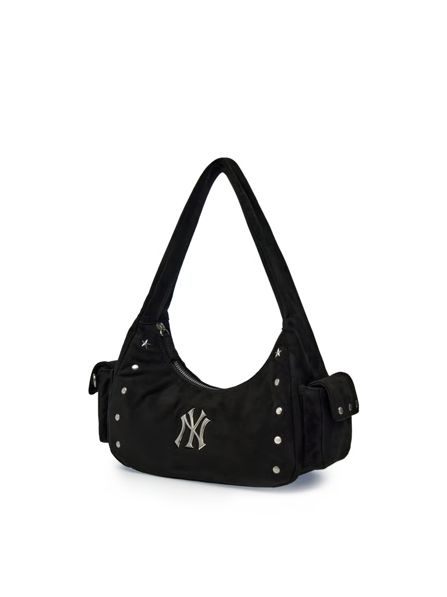 [Aespa Karina Pick] 26FW MLB Vintage Street Studded Hobo Bag