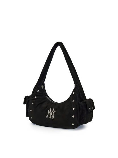[Aespa Karina Pick] 26FW MLB Vintage Street Studded Hobo Bag