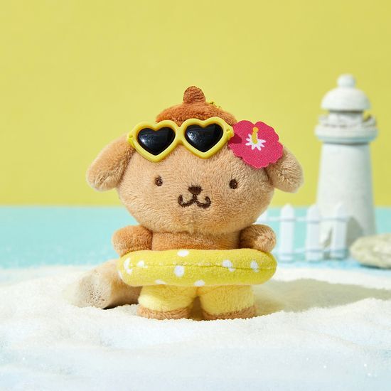 Olive Young x Sanrio] 10x10 Plush Keyring (Tanning Sanrio