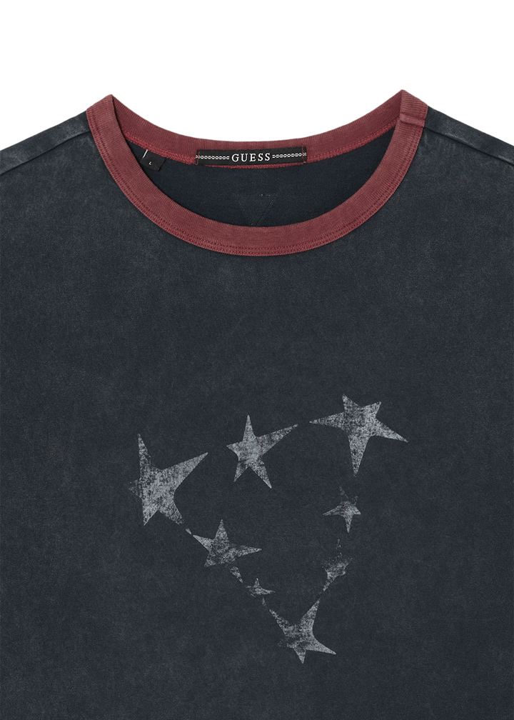 [Straykids Hyunjin Worn] 26 Summer Guess Unisex Star Ringer Short Sleeve T-shirt