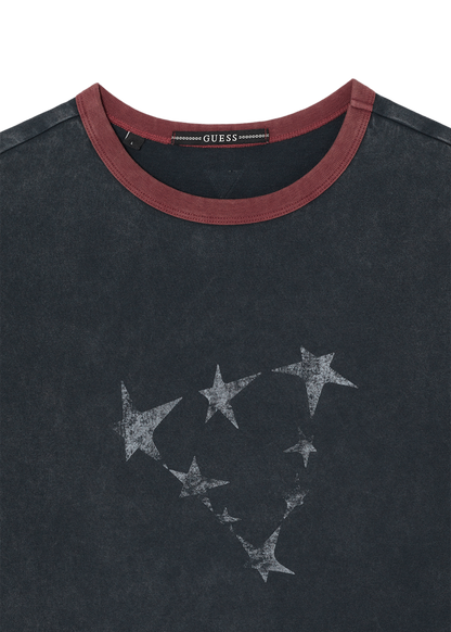 [Straykids Hyunjin Worn] 26 Summer Guess Unisex Star Ringer Short Sleeve T-shirt