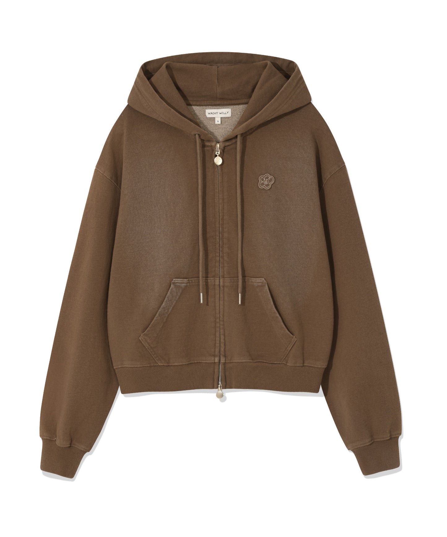 [Aespa Giselle's Wear] WACKY WILLY Women's Denim Washed Crop Hooded Zip-Up / Cargo Pants
