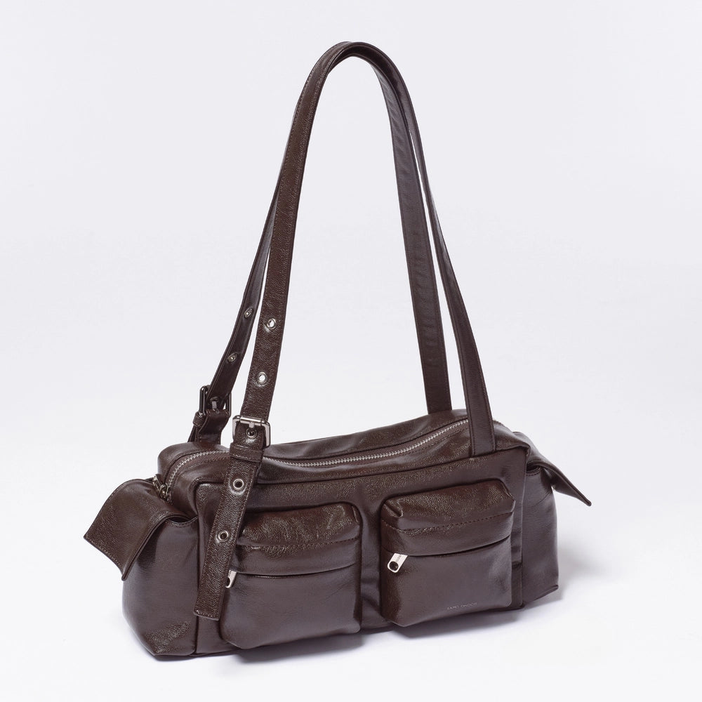 [LESSERAFIM - Eunchae Pick] SAMO ONDOH Pocket Utility Bag M Goat Chocolate